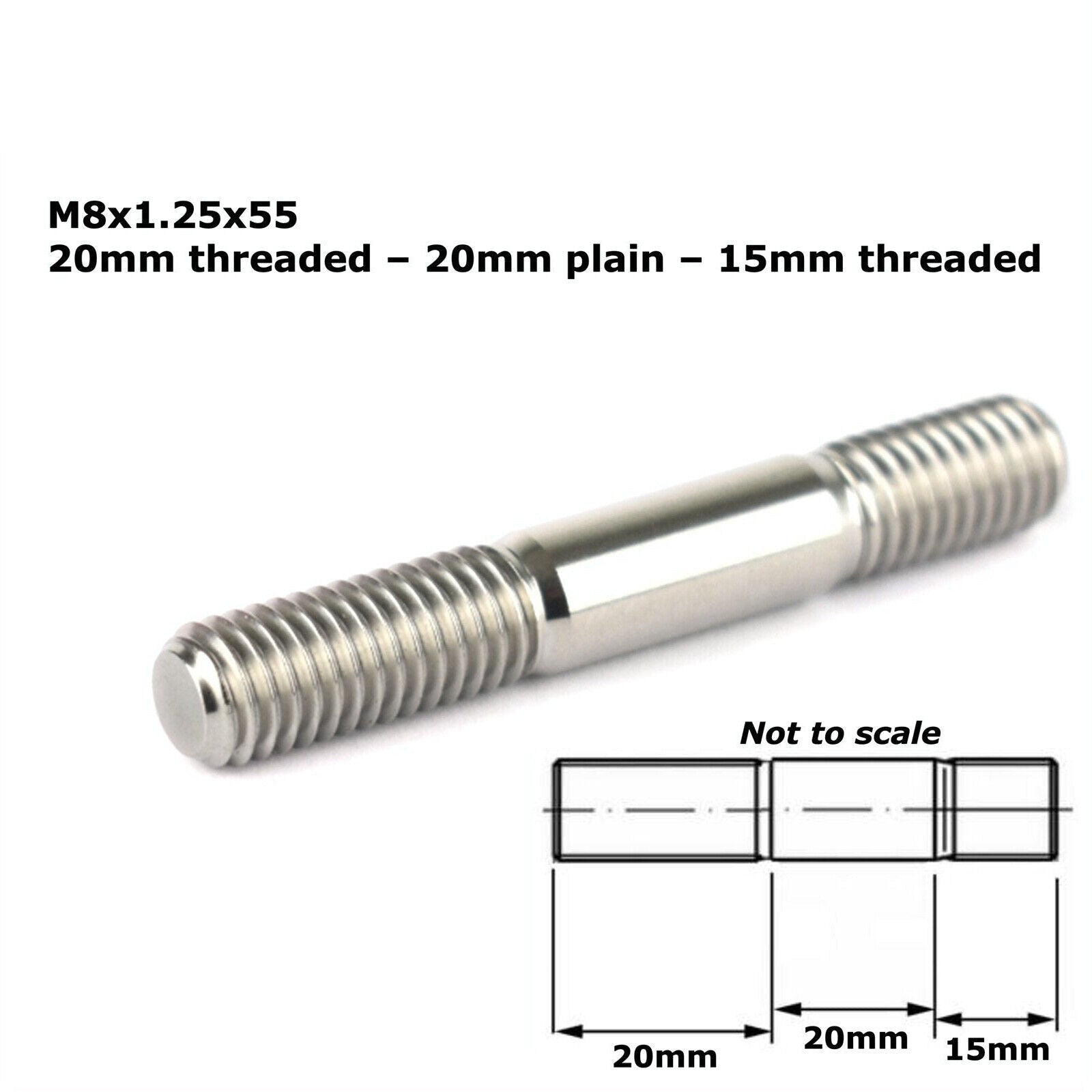 m8 titanium exhaust studs