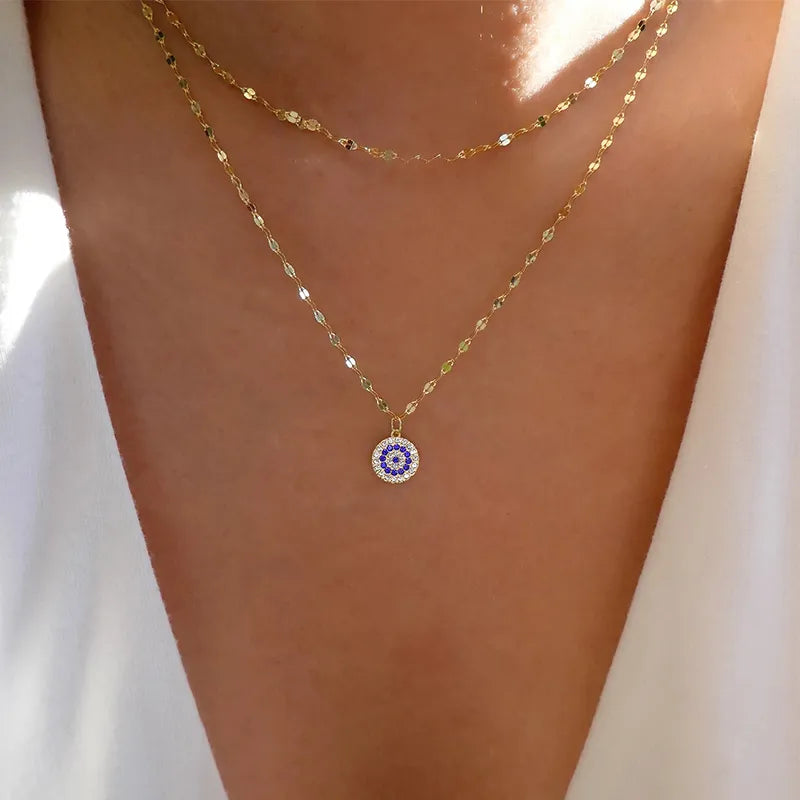 Layered Evil Eye Necklace