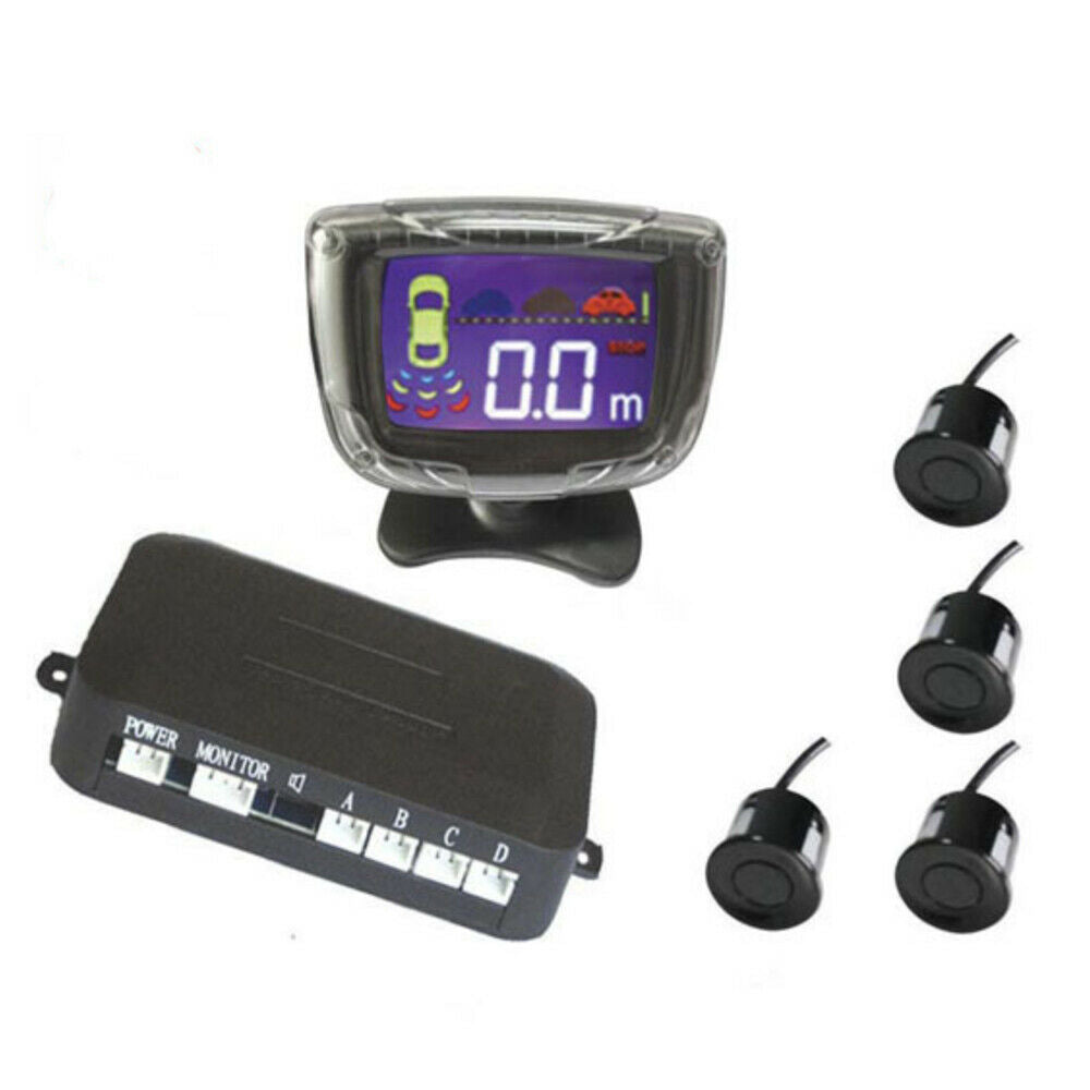 2.5 " LED Parking Sensor Kit 4 Sensors PZ500-W Car Reversing Radar Syste US