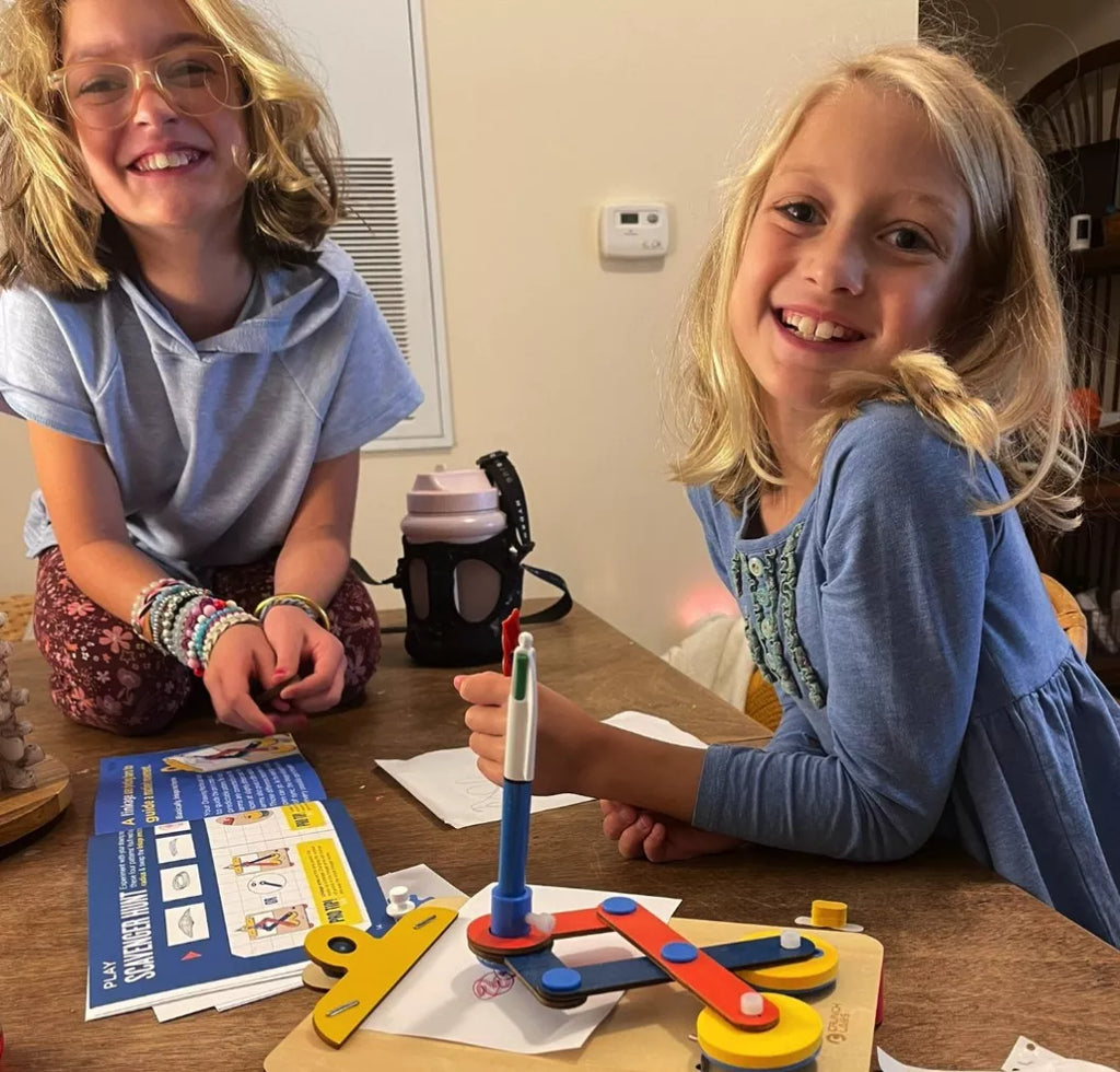 Kids playing with CrunchLabs subscription box