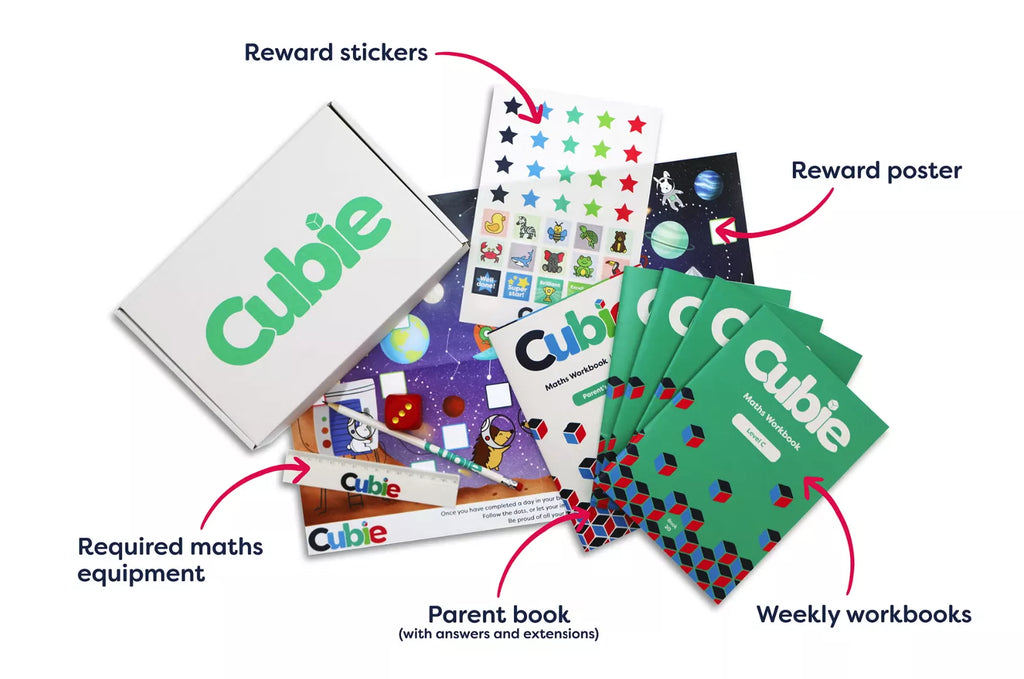 Contents of Cubie Educational box for 8-year-old kids