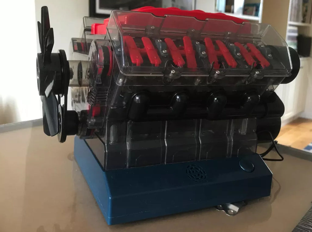 fully-assembled DIY V8 engine