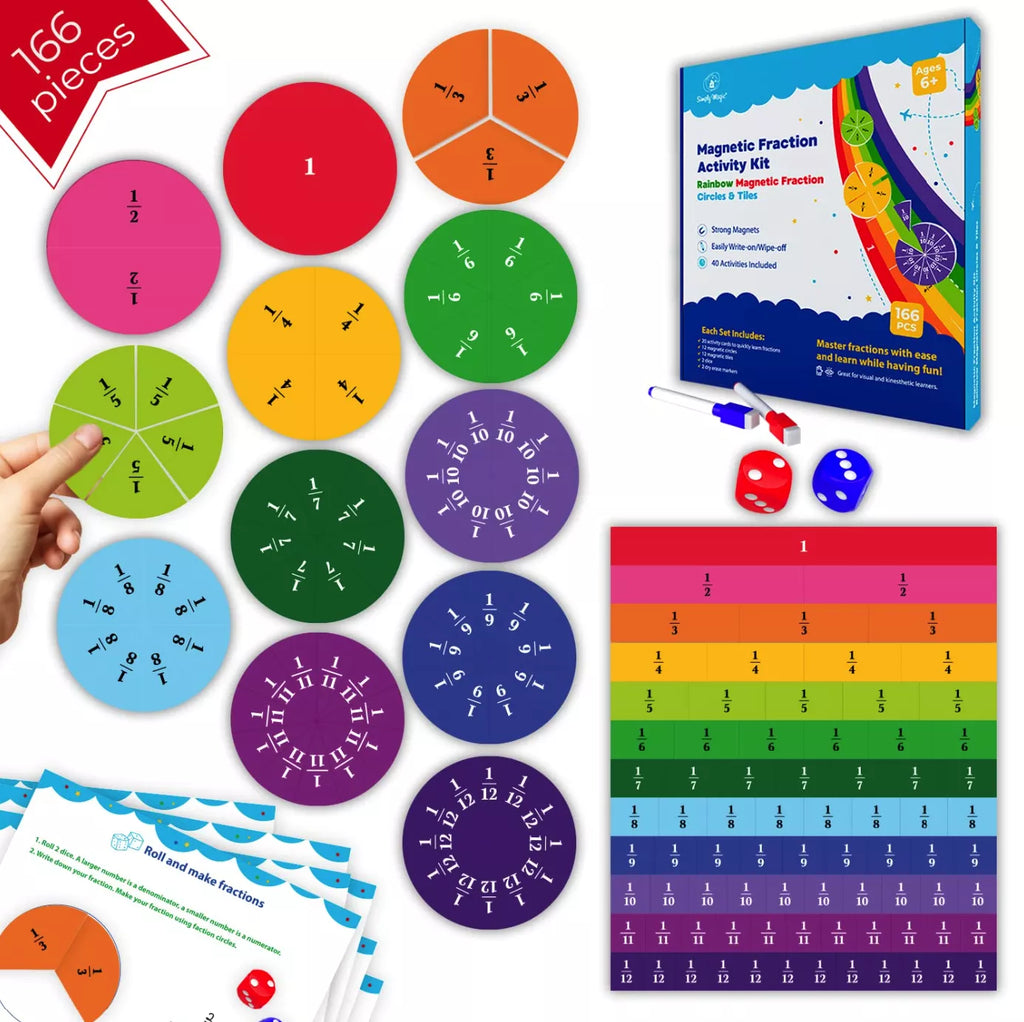Magnetic Learning Activities Fractions - math game for kids