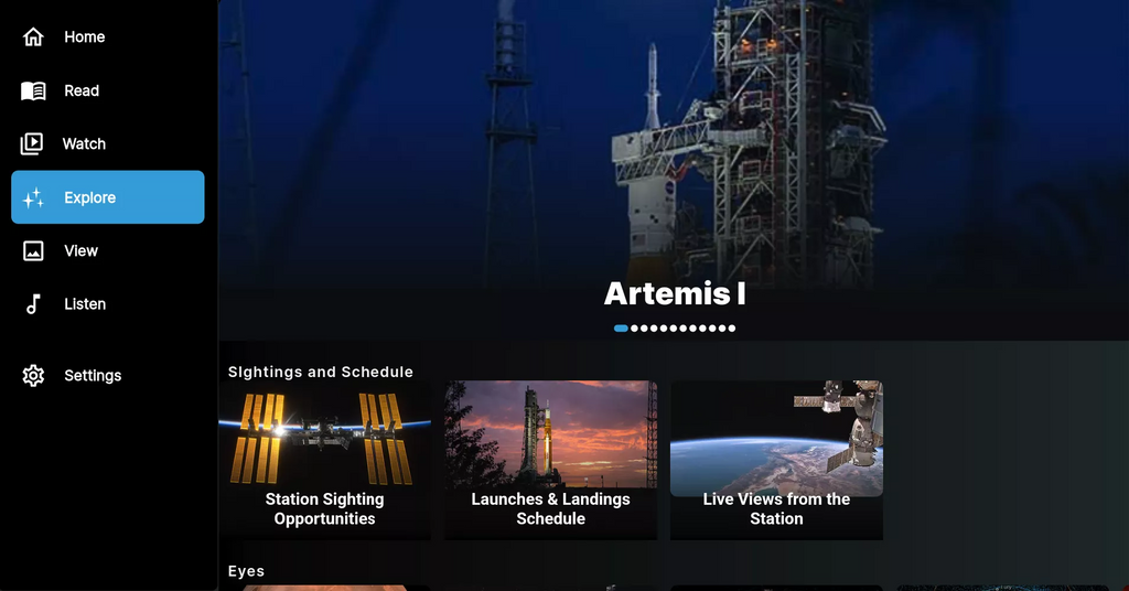 NASA mobile app - educational app for kids