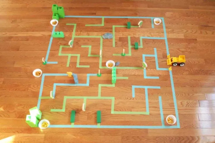Problem-solving games for kids - a tape maze