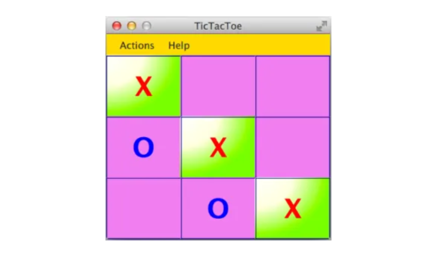 Tic Tac Toe game built in Java programming language for kids