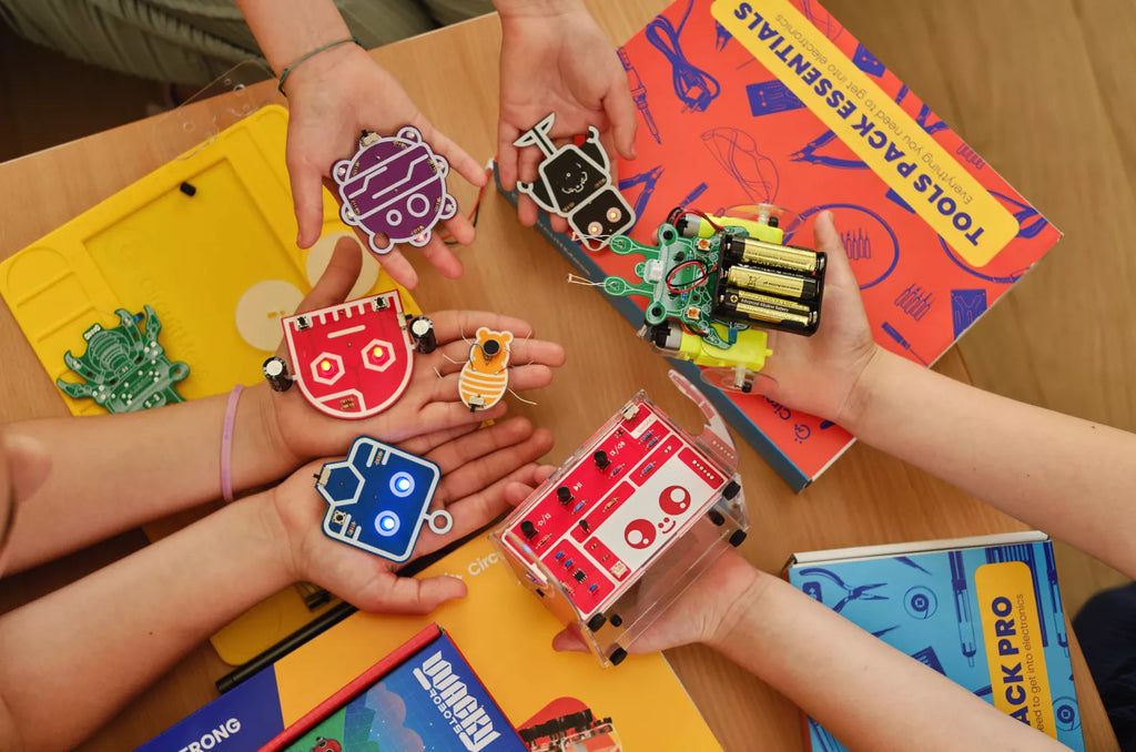 Collection of Wacky Robots assembled by 8-year-olds