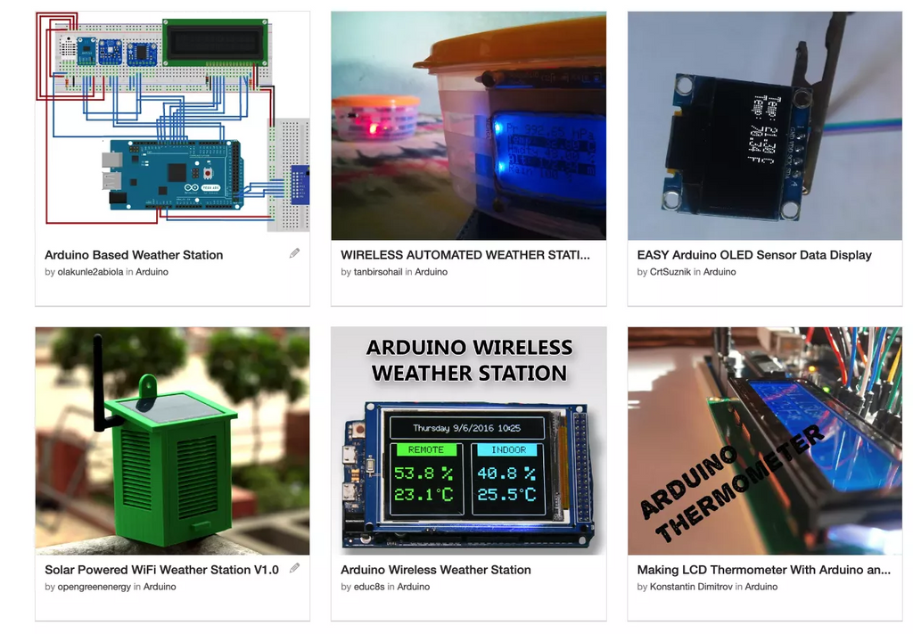 Weather station project for kids - different options