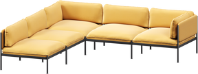 Toom Modular Sofa 5-Sitzer Konfiguration 1b in Yellow Ochre präsentiert im Onlineshop von KAQTU Design AG. Ecksofa links ist von Noo.ma