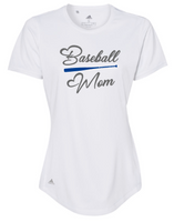 Baseball Bat Designs - Baseball Mom 2 Hearts - Royal Blue & Gray