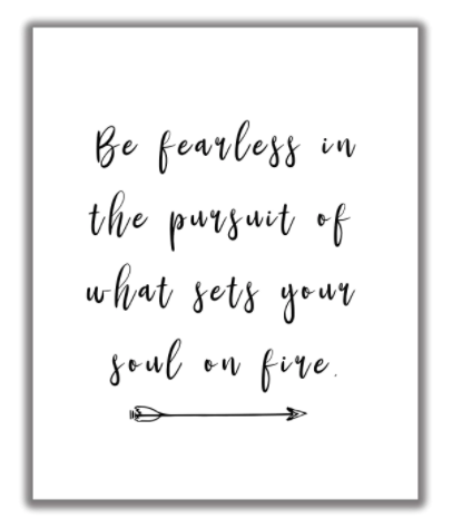fearless quote print on amazon handmade