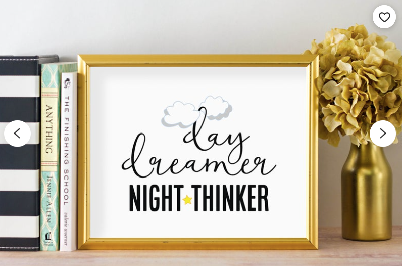 day dreamer night thinker print etsy