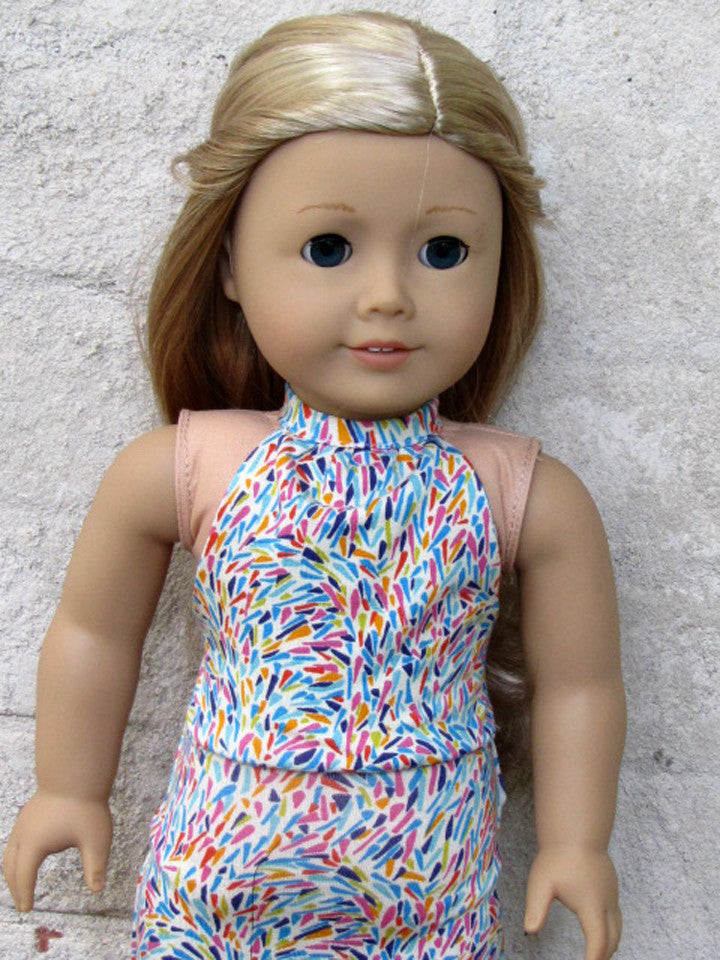 American Girl Doll Handmade Maxi Halter Dress | Avanna Girl