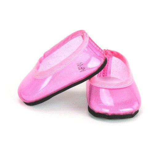 18 Inch Doll Clear Pink Gel Ballet Flats | Avanna Girl