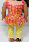 American Girl Doll Handmade Peplum Top and Skinny Jeans