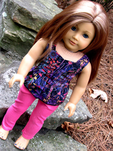 Peplum Top and Hot Pink Skinny Jeans for American Girl AG Doll | Avanna ...