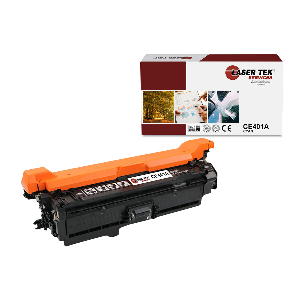 1PK Cyan HP 507A CE401A Toner Cartridge Replacement - Laser Tek