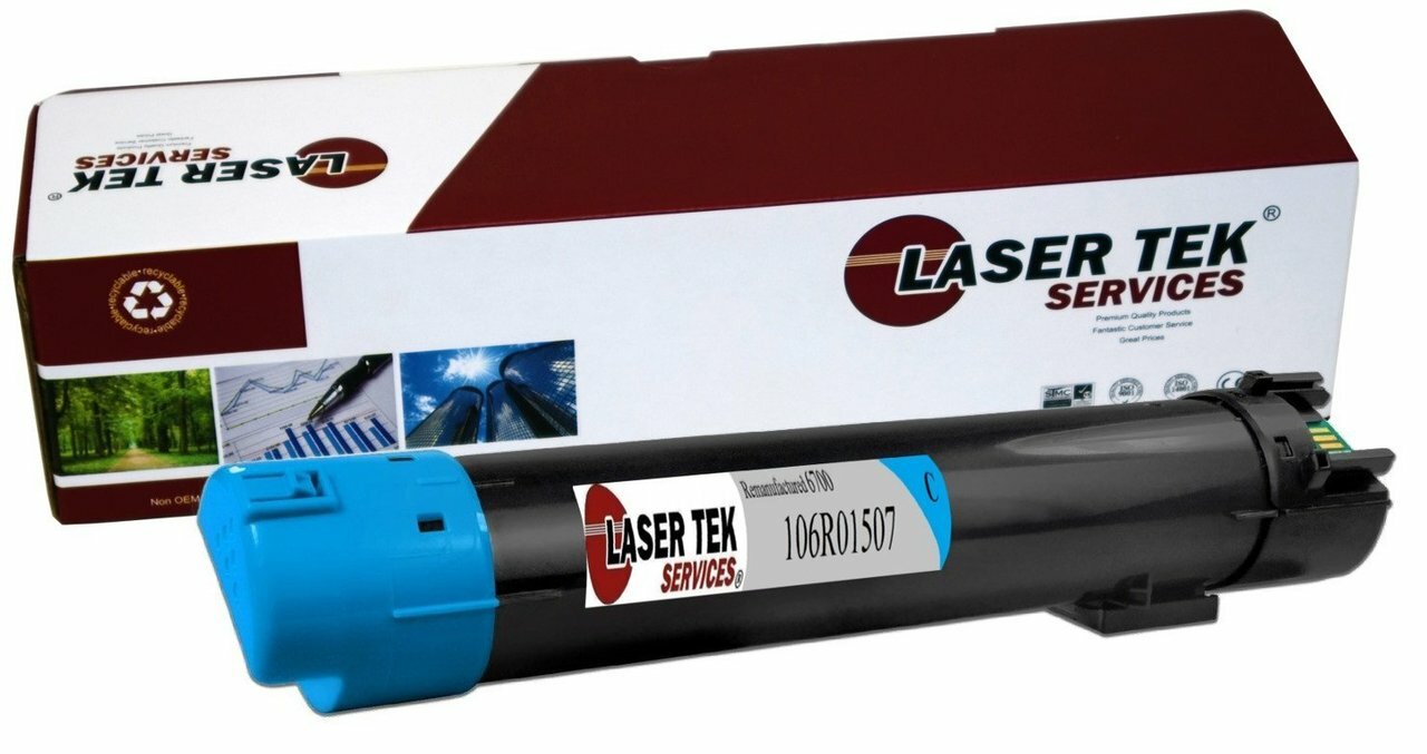 1 Pack Xerox Phaser 6700 Cyan (106R01507) Compatible High Yield Toner Cartridge Replacement