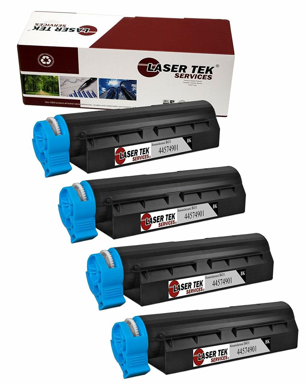 Pack Compativle Okidata 44574901 (B431) Black High Yield Replacement Toner Cartridges for the Okidata B431d, B431dn, MB461 MFP, MB471, MB471W – Laser Tek Services
