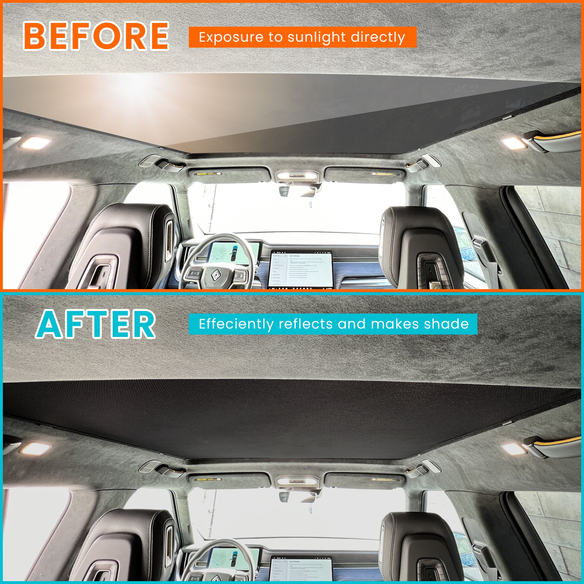 Panoramic Roof Shades for Your Rivian R1T