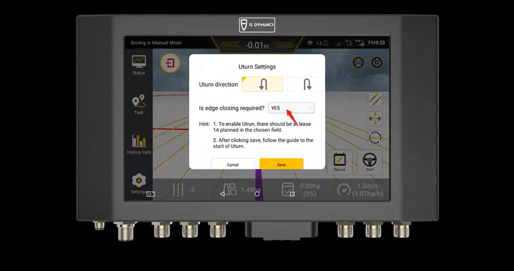 U-Turn settings