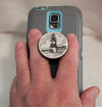 Scrimshaw Ship and Lighthouse Cell Phone Grip