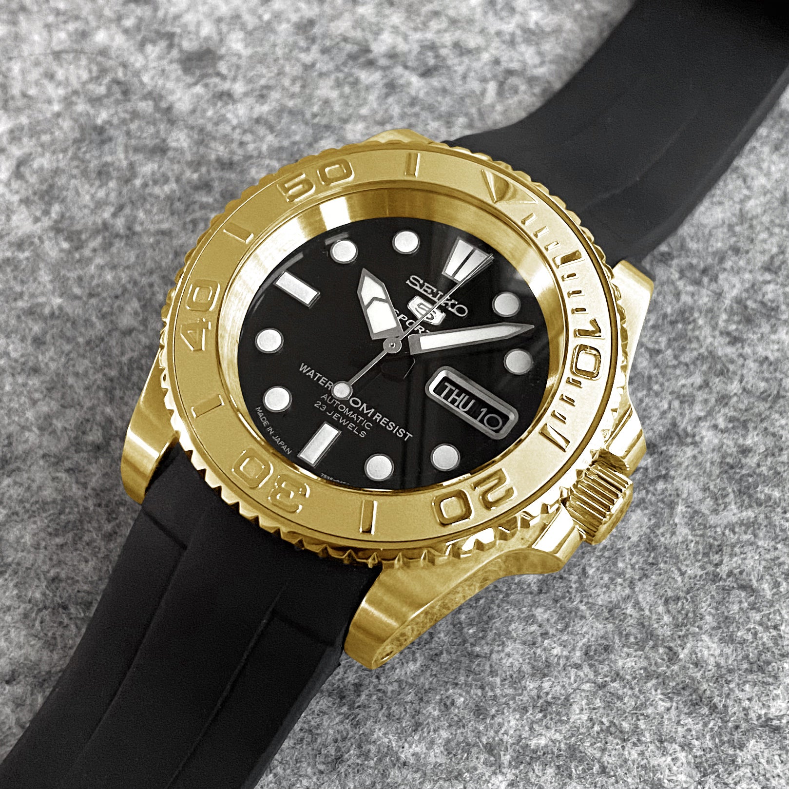 Case - SKX007 Sub - Polished PVD Gold (With Case Back) - DLW WATCHES