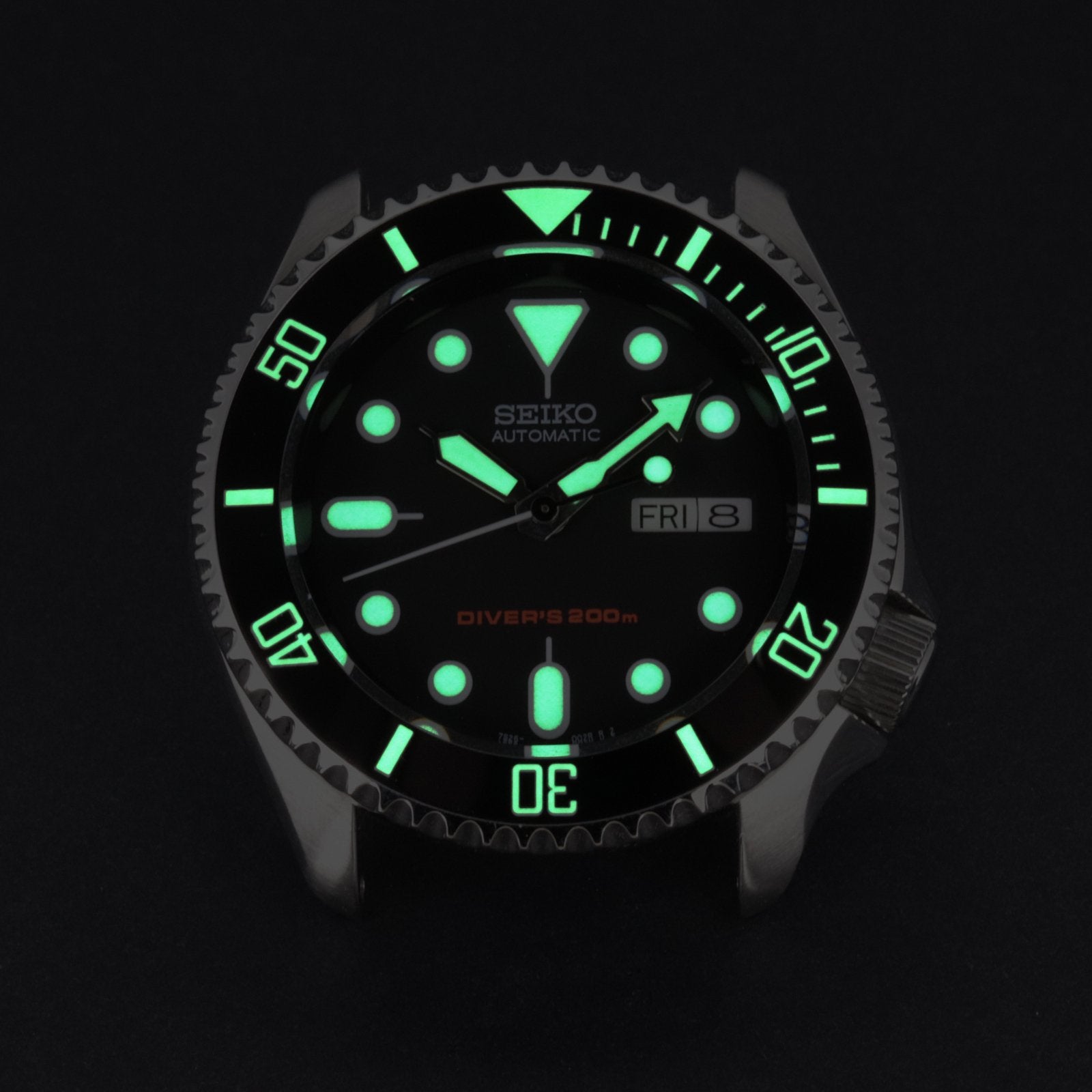 Ceramic Insert - 007 Dual Time Black - Luminous Green - DLW WATCHES