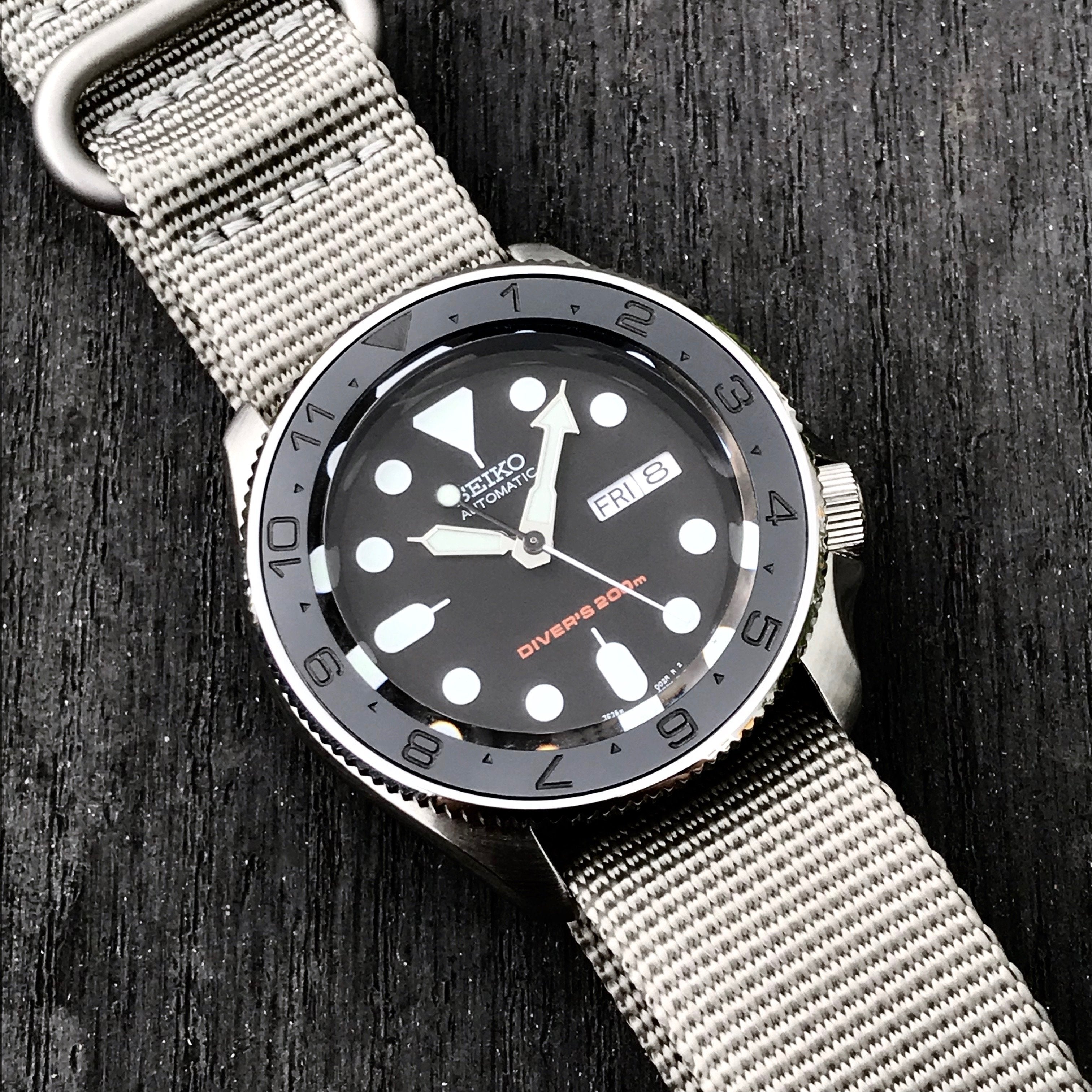 Ceramic Insert - SKX Dual Time Stealth - DLW WATCHES