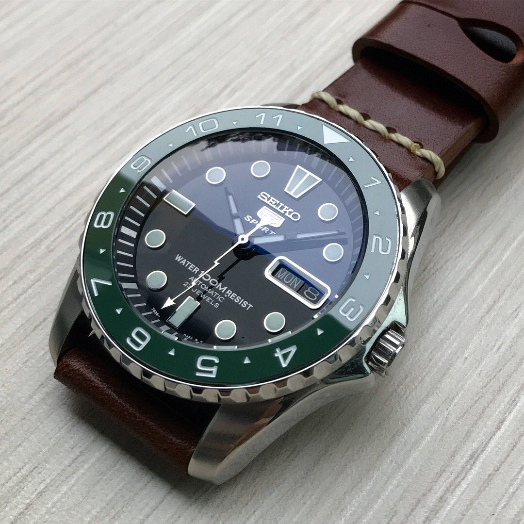 Ceramic Insert - Urchin Dual Time Green - DLW WATCHES