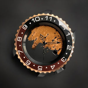 Ceramic Insert - 007 Dual Time Root Beer - DLW WATCHES