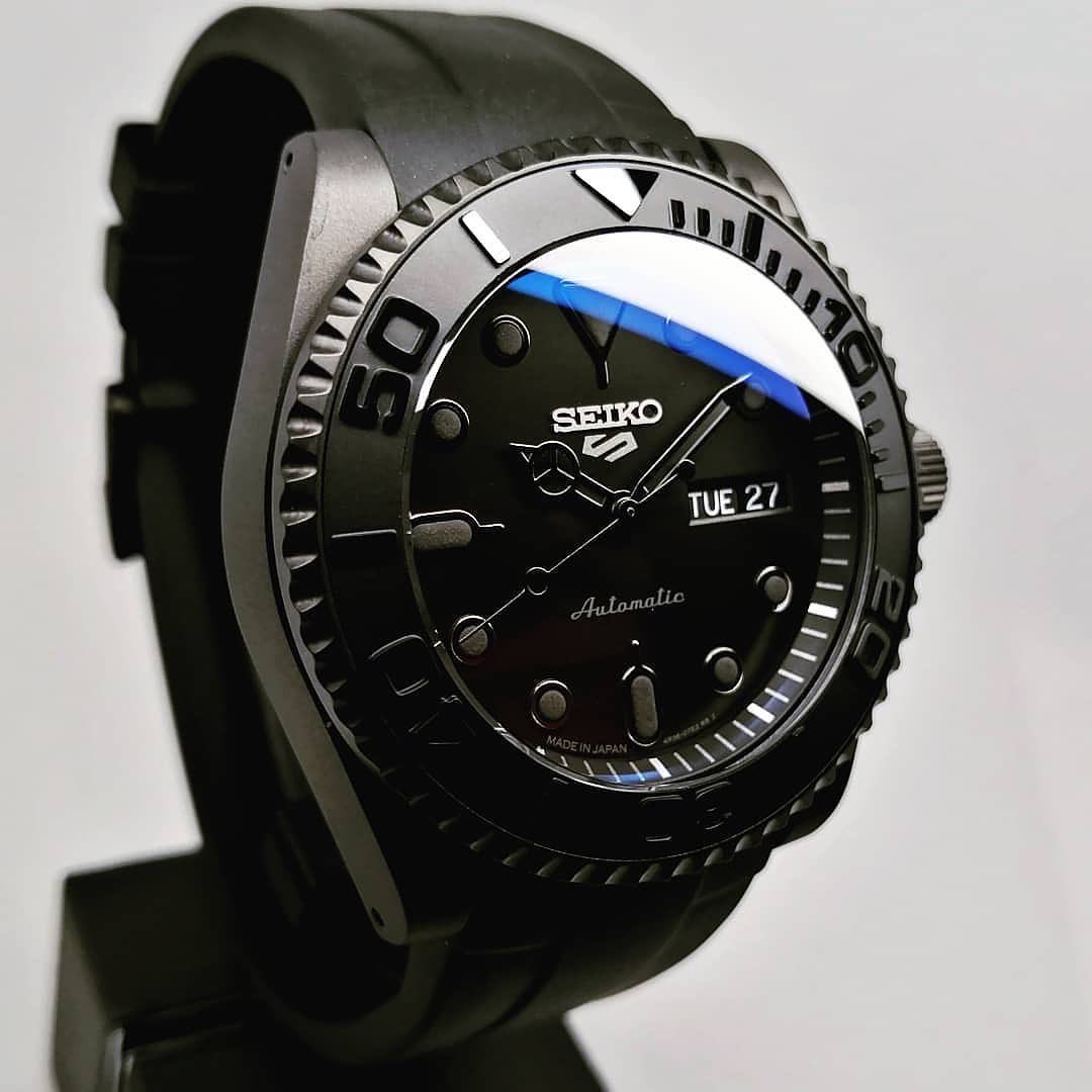 Case - SKX007 Sub - Bead Blasted PVD Black (With Case Back) - DLW WATCHES
