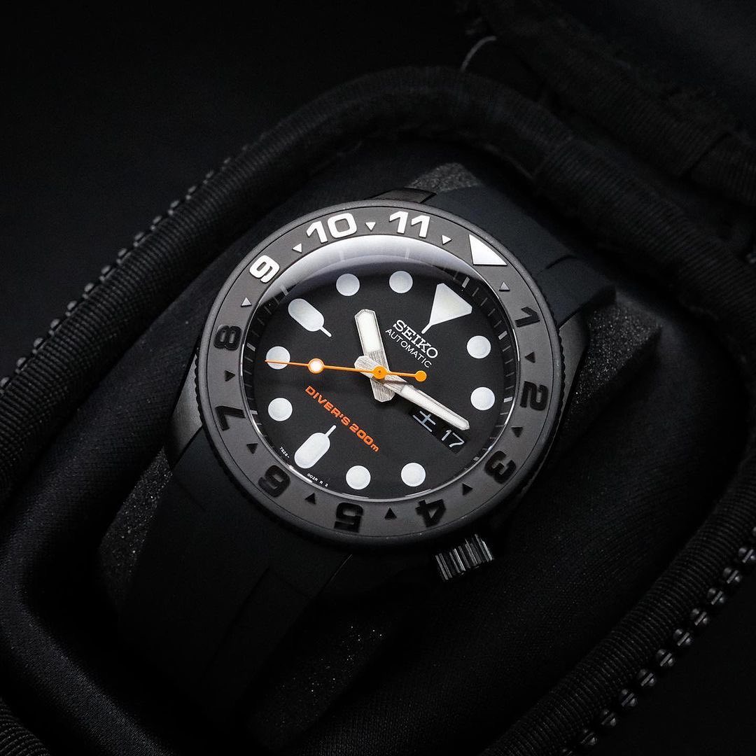 FKM Rubber Strap - SKX007/SRPD Classic - Black - Steel Buckle - DLW WATCHES