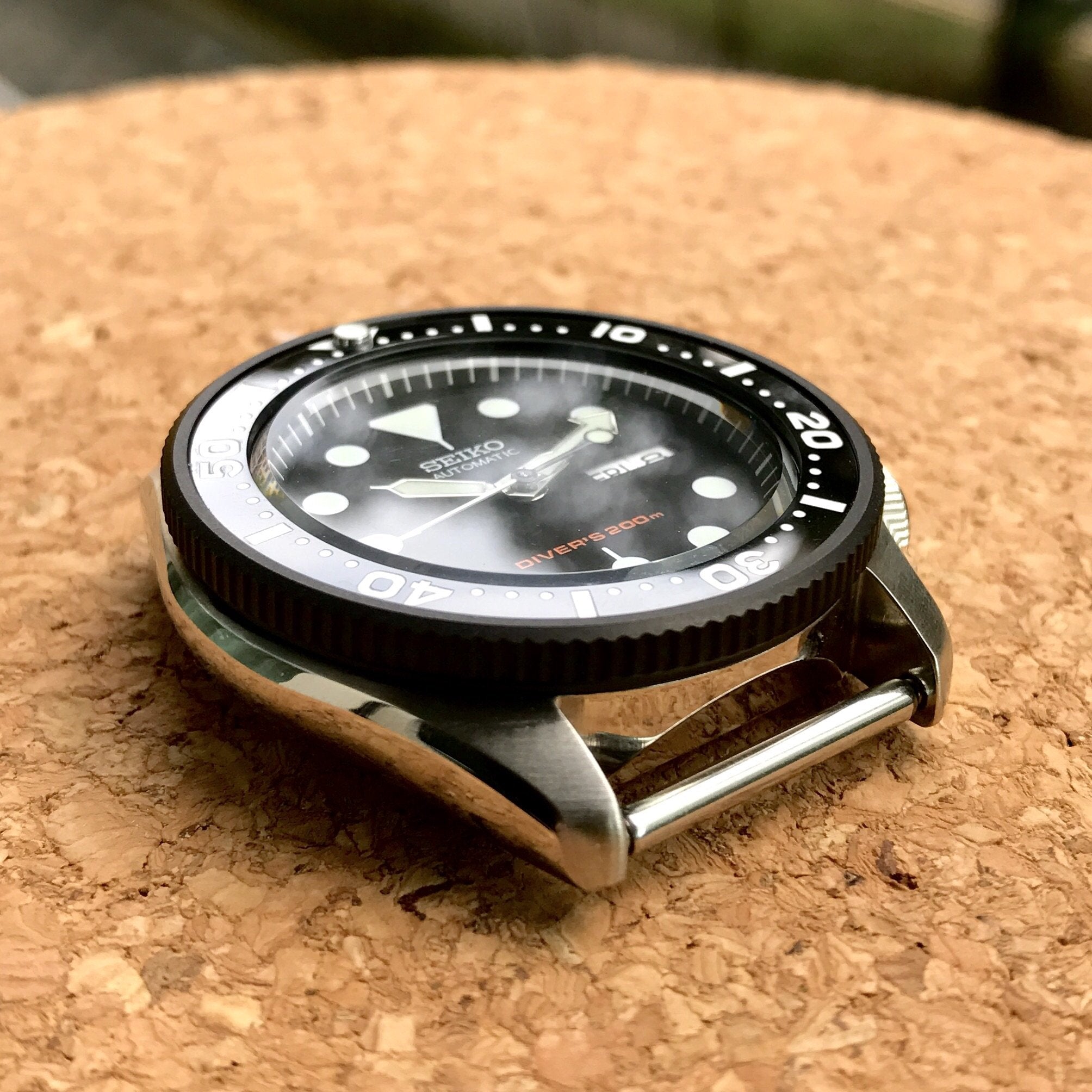 Bezel - SKX007/SRPD Coin Edge - Bead Blasted PVD Black - DLW WATCHES