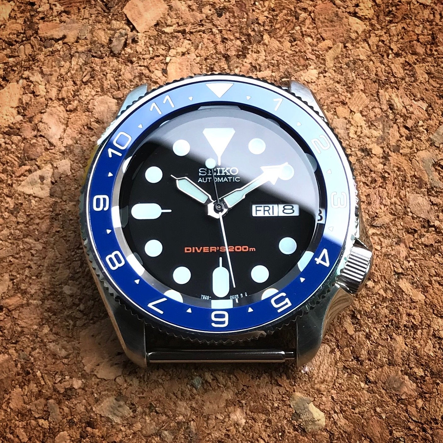 Ceramic Insert - SKX Dual Time Blue - DLW WATCHES