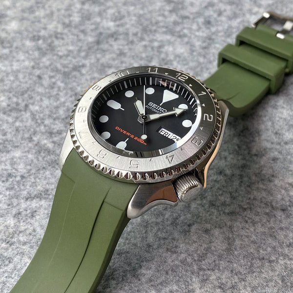 FKM Rubber Strap - SKX007/SRPD Classic - Green - Steel Buckle - DLW WATCHES