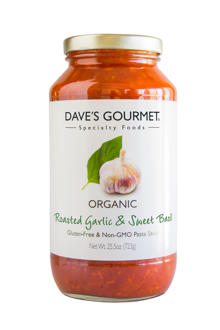 Organic Roasted Garlic & Sweet Basil Pasta Sauce – DavesGourmet