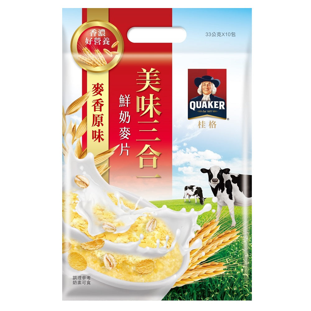 台湾QUAKER クエーカー オートミール チョコレート味｜桂格美味三合一