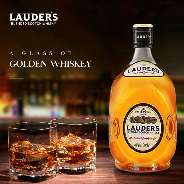 Lauder's 25 Years Old Finest Scotch Whisky – Open Bottle