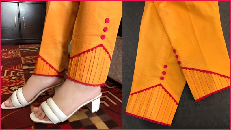 Kashmiri Pleated Poncha Designs with Buttons