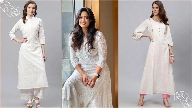 Pure White Cotton Salwar Suit Design