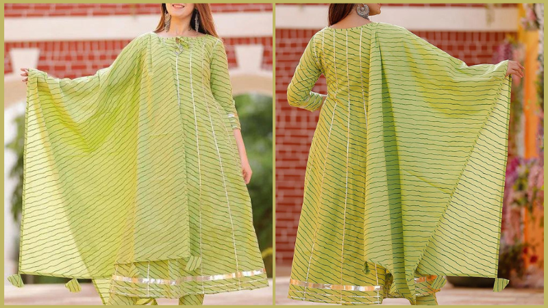 Leheriya Printed Salwar Suit Design