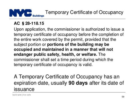 tco certificate of occupancy