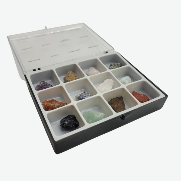 boite de collection de mineraux familystones