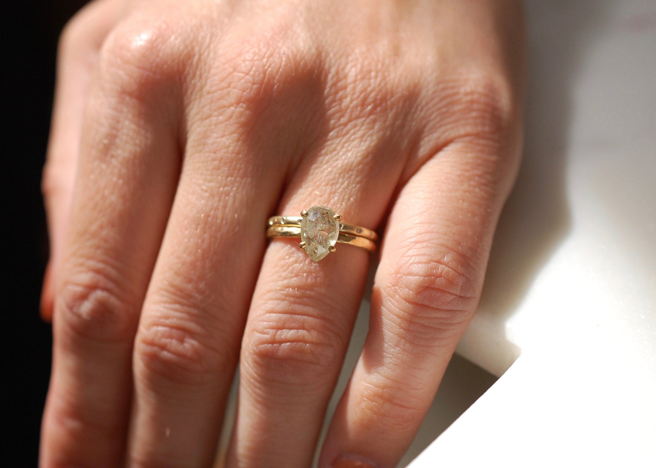 Yasuko Azuma Pear Diamond Ring