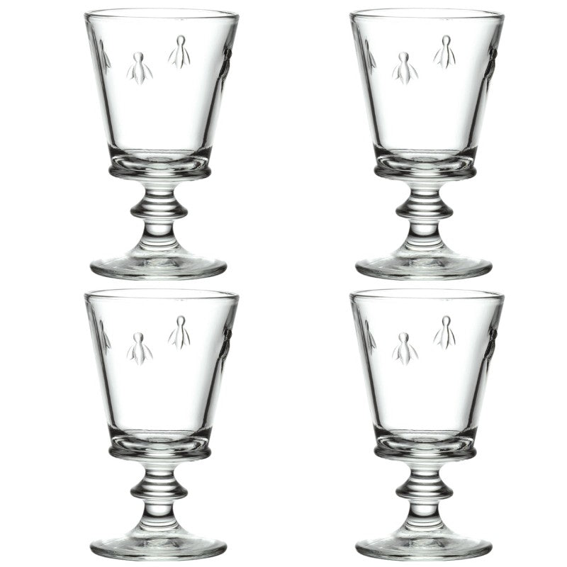 French Bee Wine Glass, Set of 4 - The Vermont Country Store