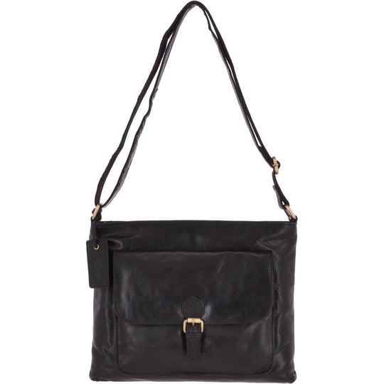 Ashwood Leather Cross Body Bag Black: C-50