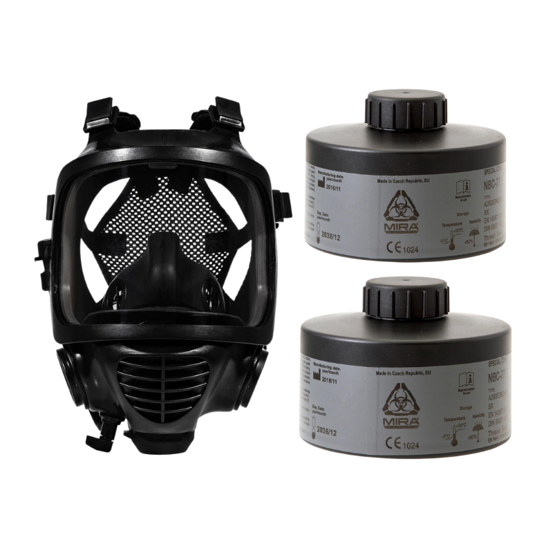 MIRA Safety CM-7M Military Gas Mask – Bulletproof Equipped