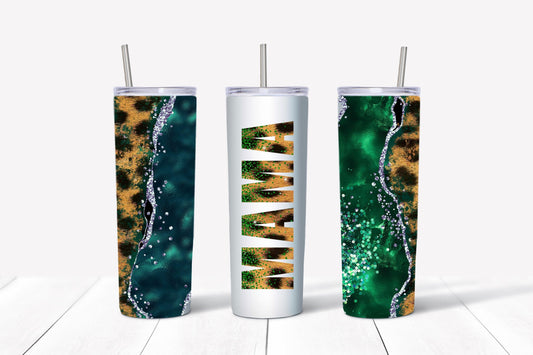 Sea Green Marble Cheetah Print Mama Tumbler - Shop Custom Tumblers & Accessories online | Buy Apparel & Gift cards - Koops Boutique