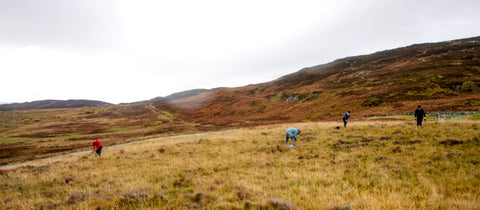 Rivre Rock team and John Muir Trust team out in the Scottish countryside